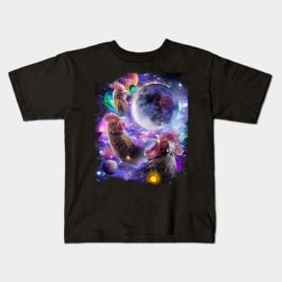 3 Three Chicken Moon Kids T-Shirt